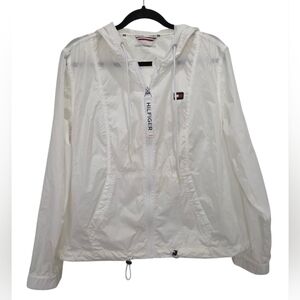 Tommy Hilfiger Sport Womans White Windbreaker, Xl